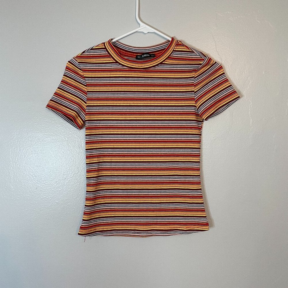 Striped 70s Style Tee NWOT